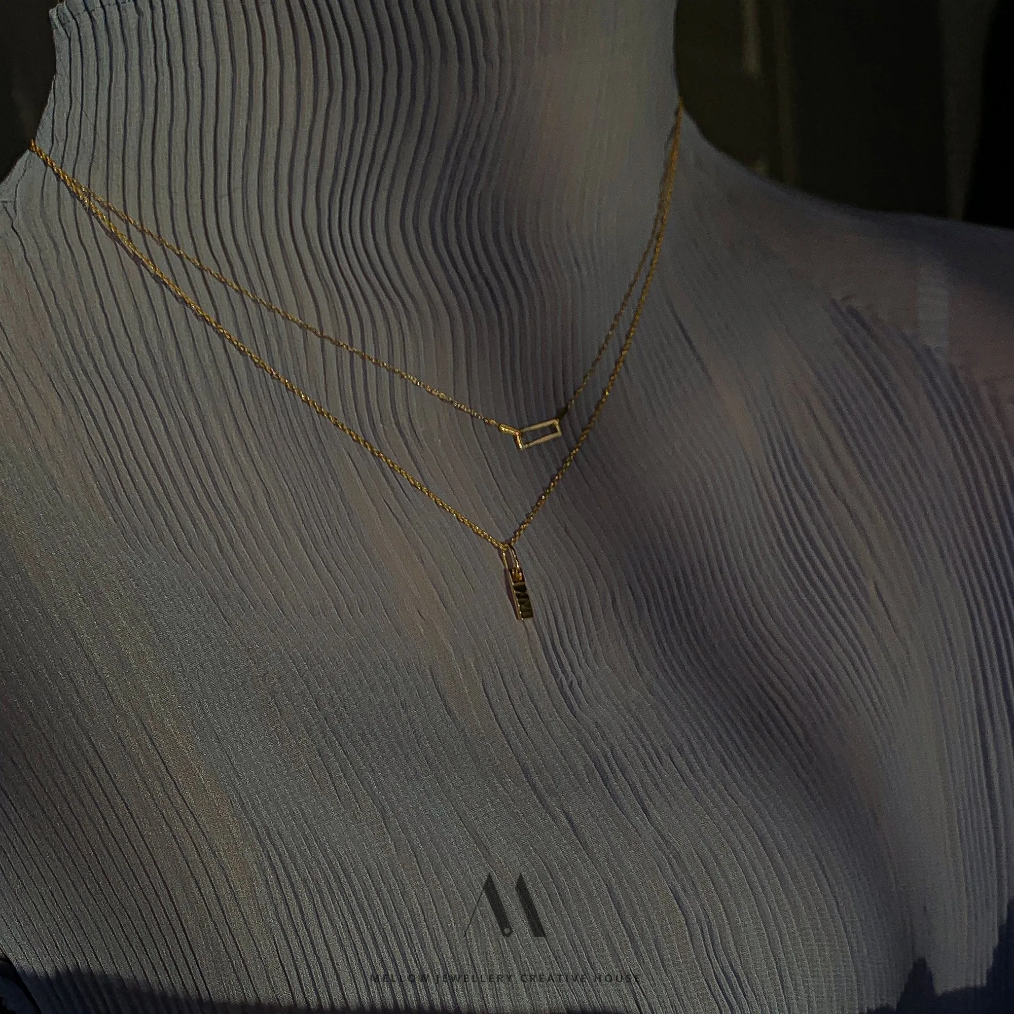 14k solid gold necklace N4/Au009