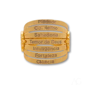 18k Gold Christian Virtue Ring