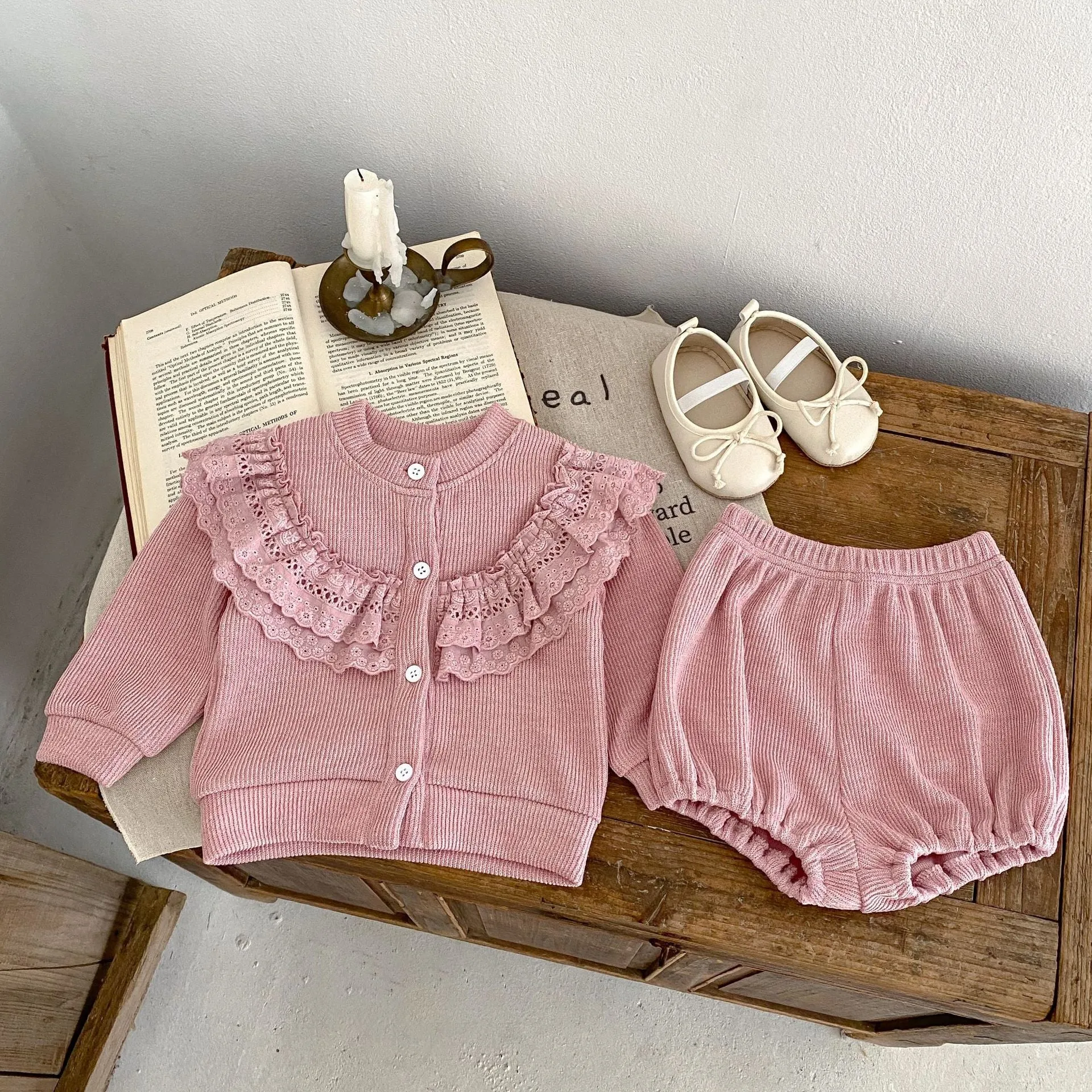 2 Pieces Set Baby Kid Girls Solid Color Tops And Shorts Wholesale 230828247