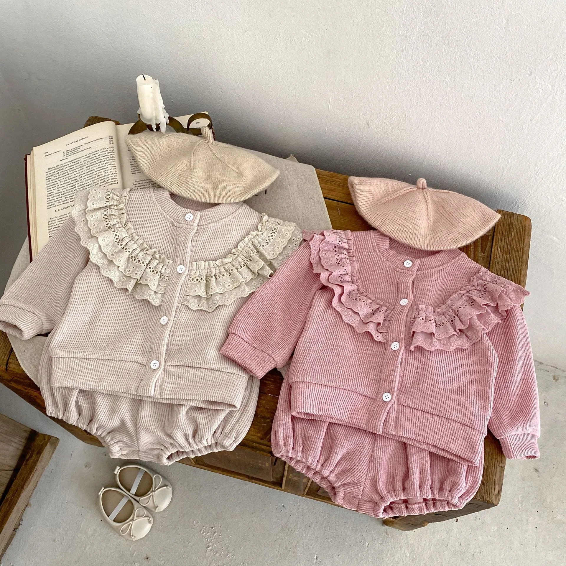 2 Pieces Set Baby Kid Girls Solid Color Tops And Shorts Wholesale 230828247