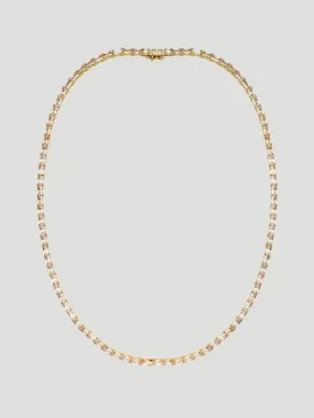 20 Gold Baguette Tennis Necklace