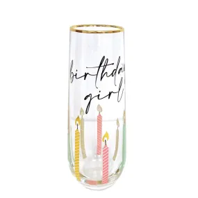 8 OAK LANE | Stemless Champagne Flute - Birthday Girl Multi-Color