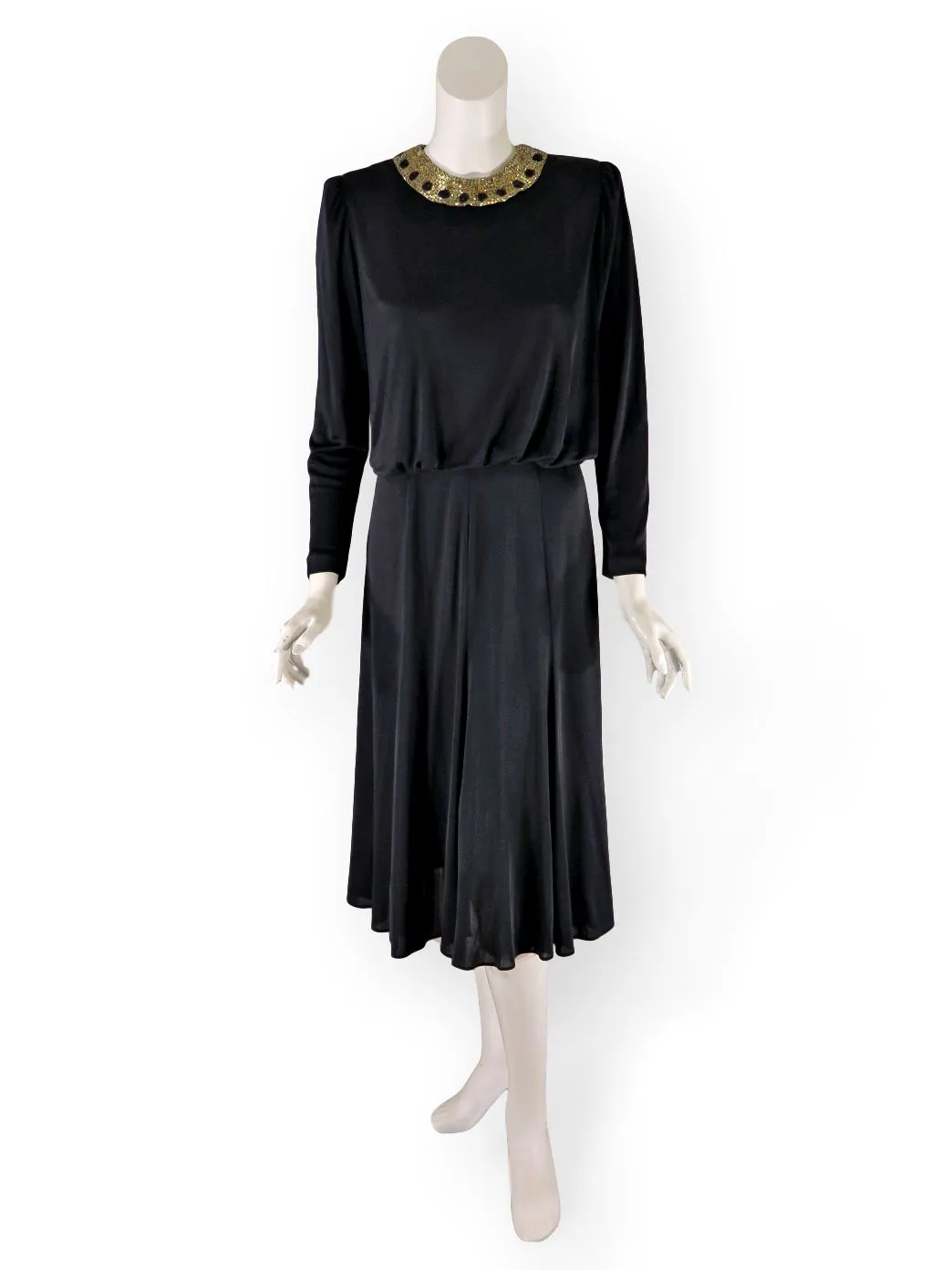 80s Black Disco Dress - sm, med