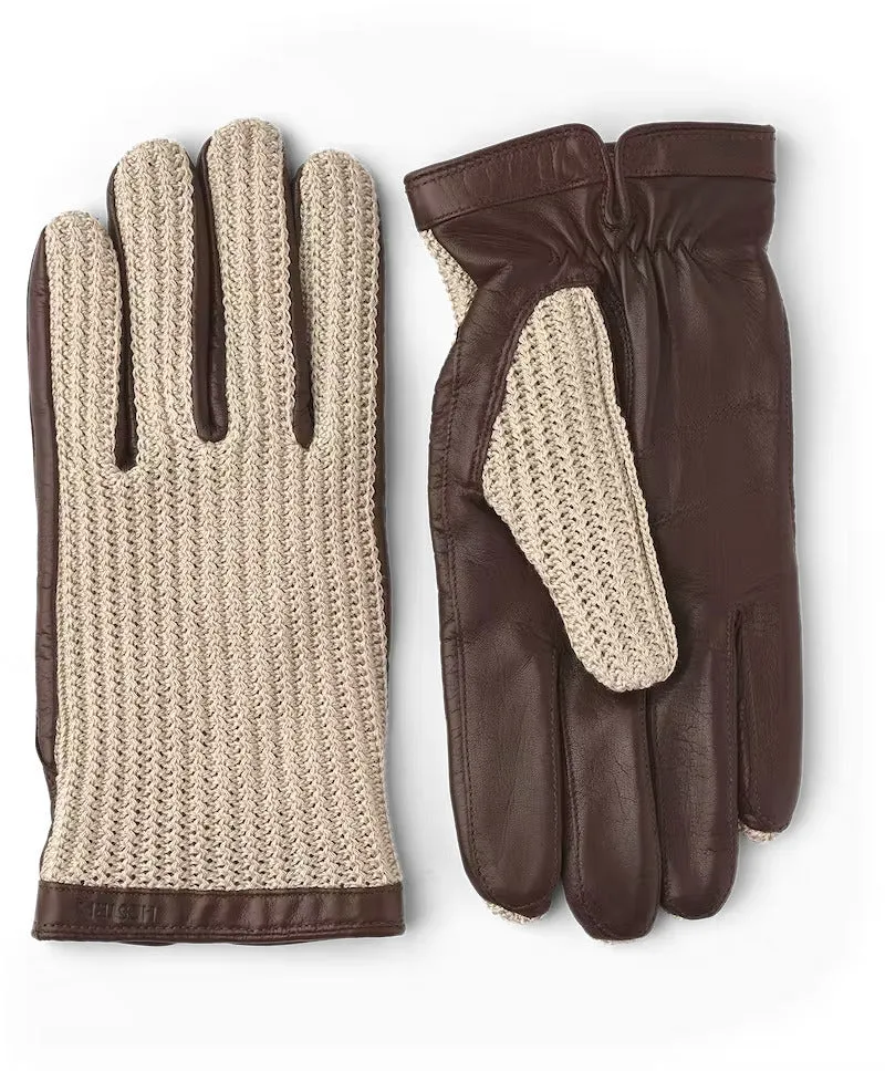 Adam Leather Glove with Crochet Details