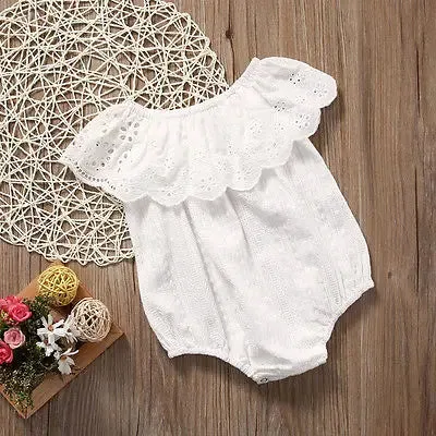 ADRIELLE Crochet Collar Romper