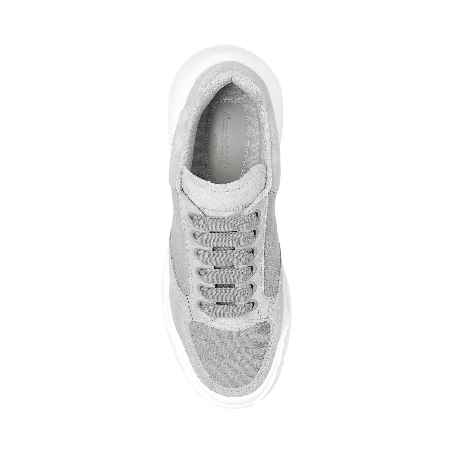 Alexander Mcqueen - Sneakers con logo in pelle scamosciata