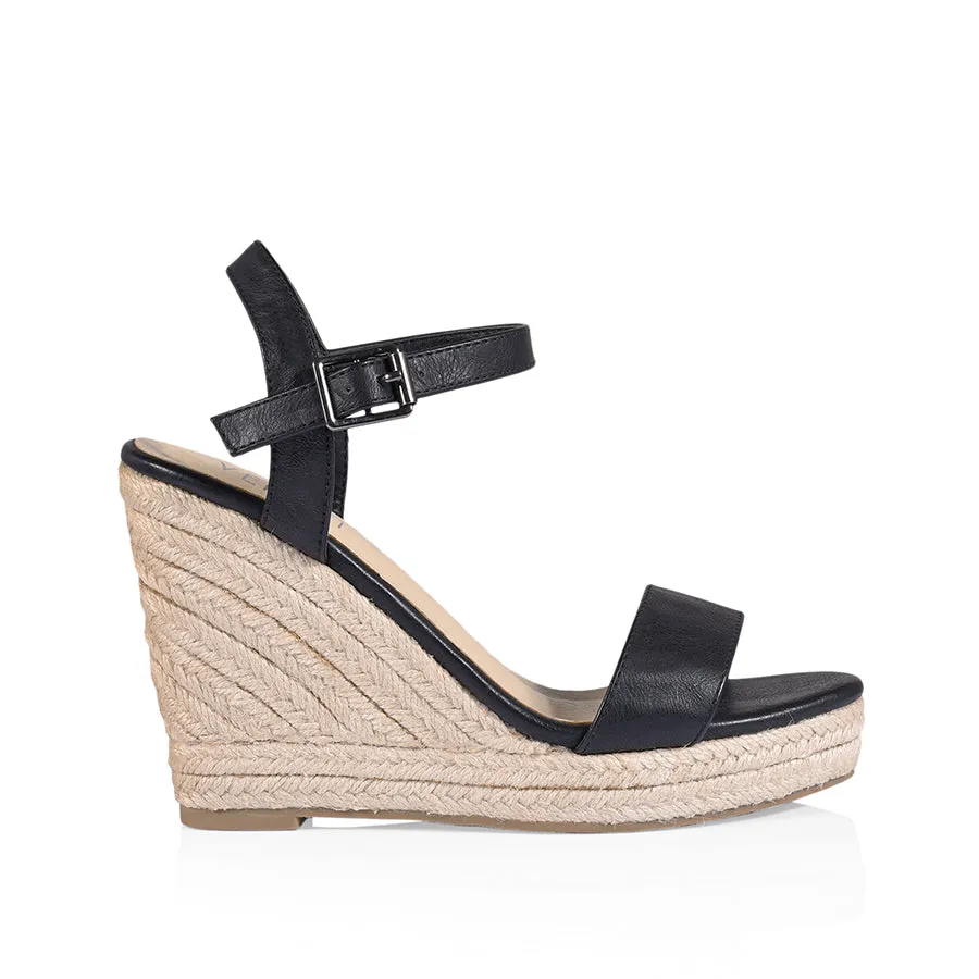 Amaya Rope Wedges - Black