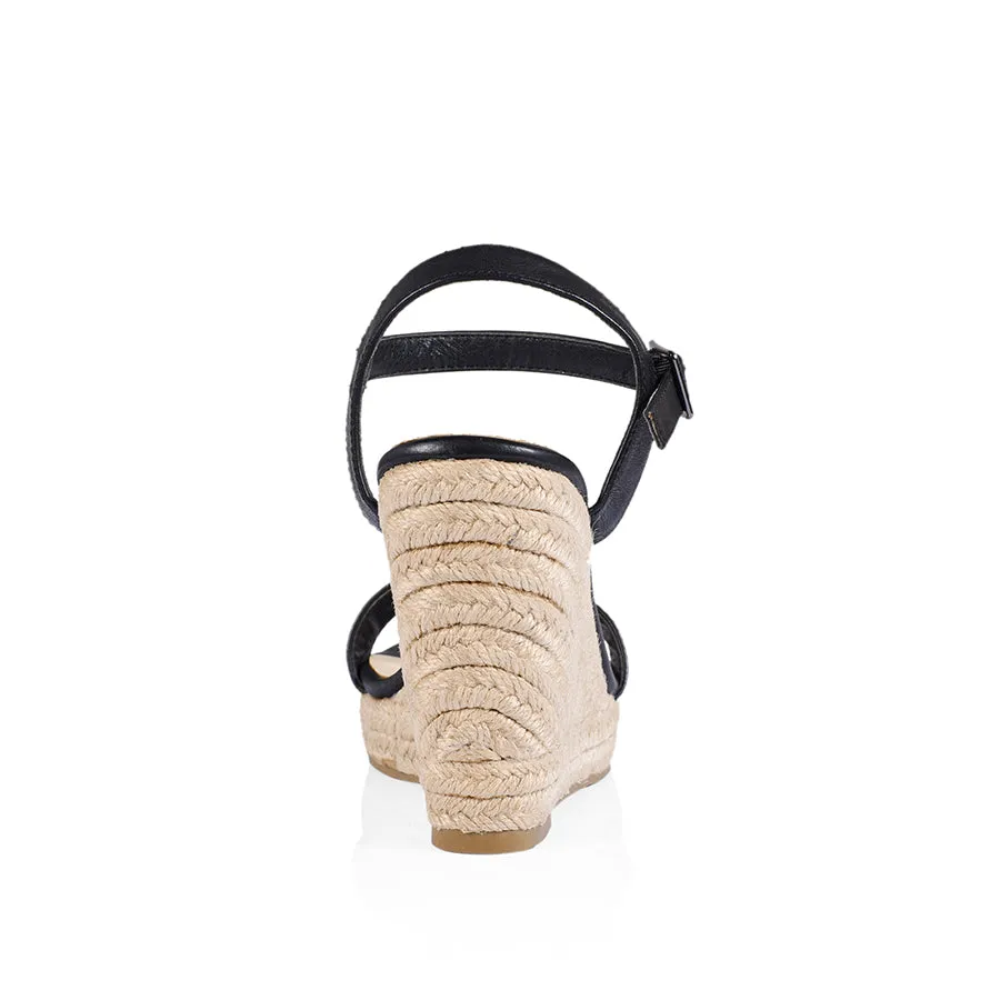 Amaya Rope Wedges - Black