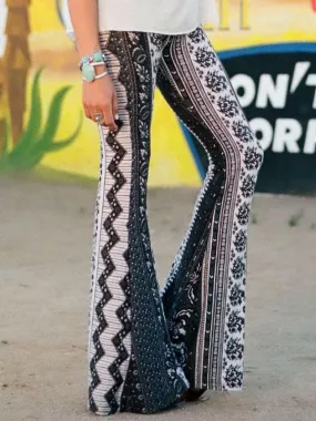 Amazing Printed Bell-bottoms Casual Pants