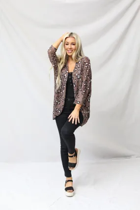 Animal Print Cardigan