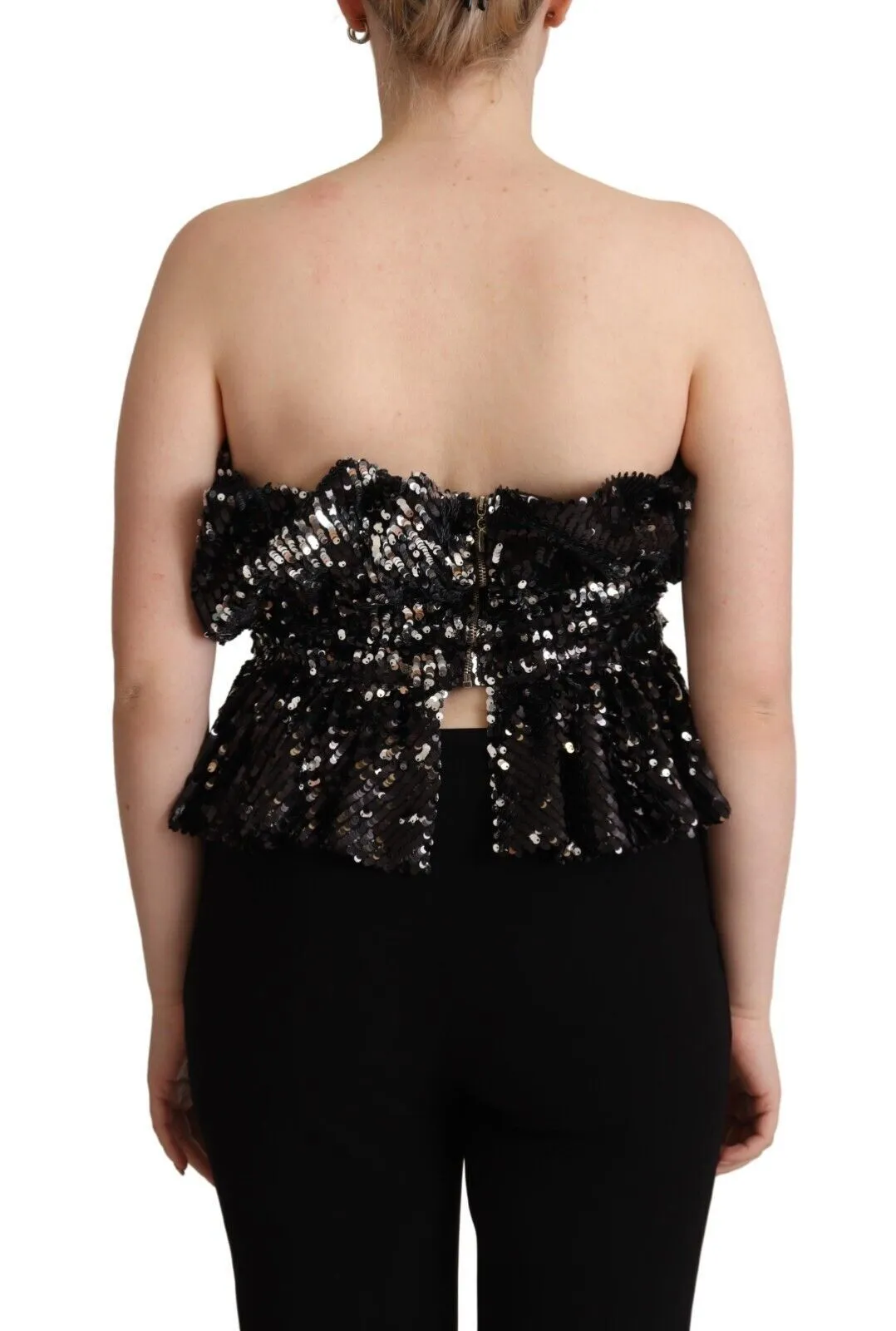 Aniye By Elegant Strapless Sequined Women's Top