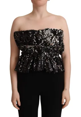 Aniye By Elegant Strapless Sequined Women's Top