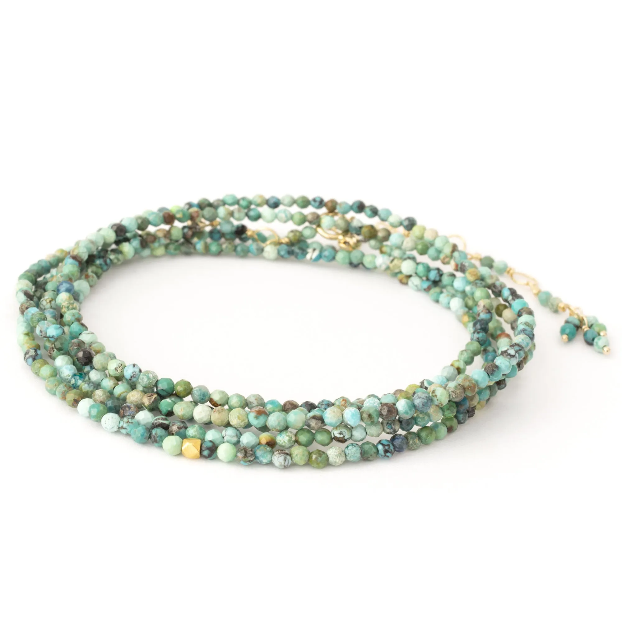 Anne Sportun Turquoise Beaded Wrap Bracelet & Necklace 34