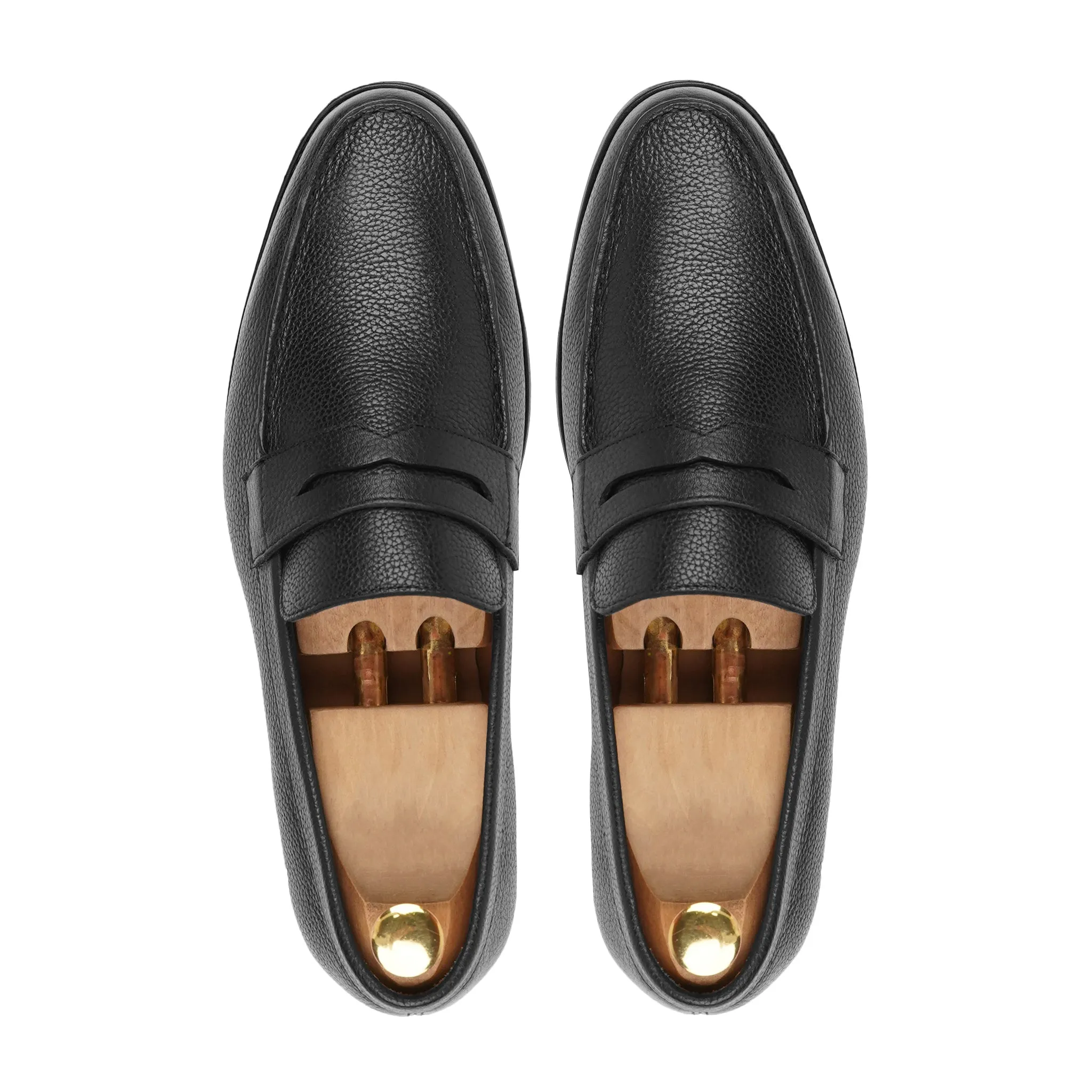 Asador - Men's Black Pebble Grain Loafer