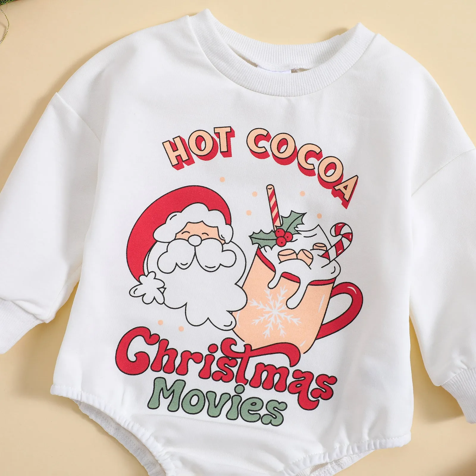 Baby Girls Letters Cartoon Print Christmas Rompers Wholesale 23111504