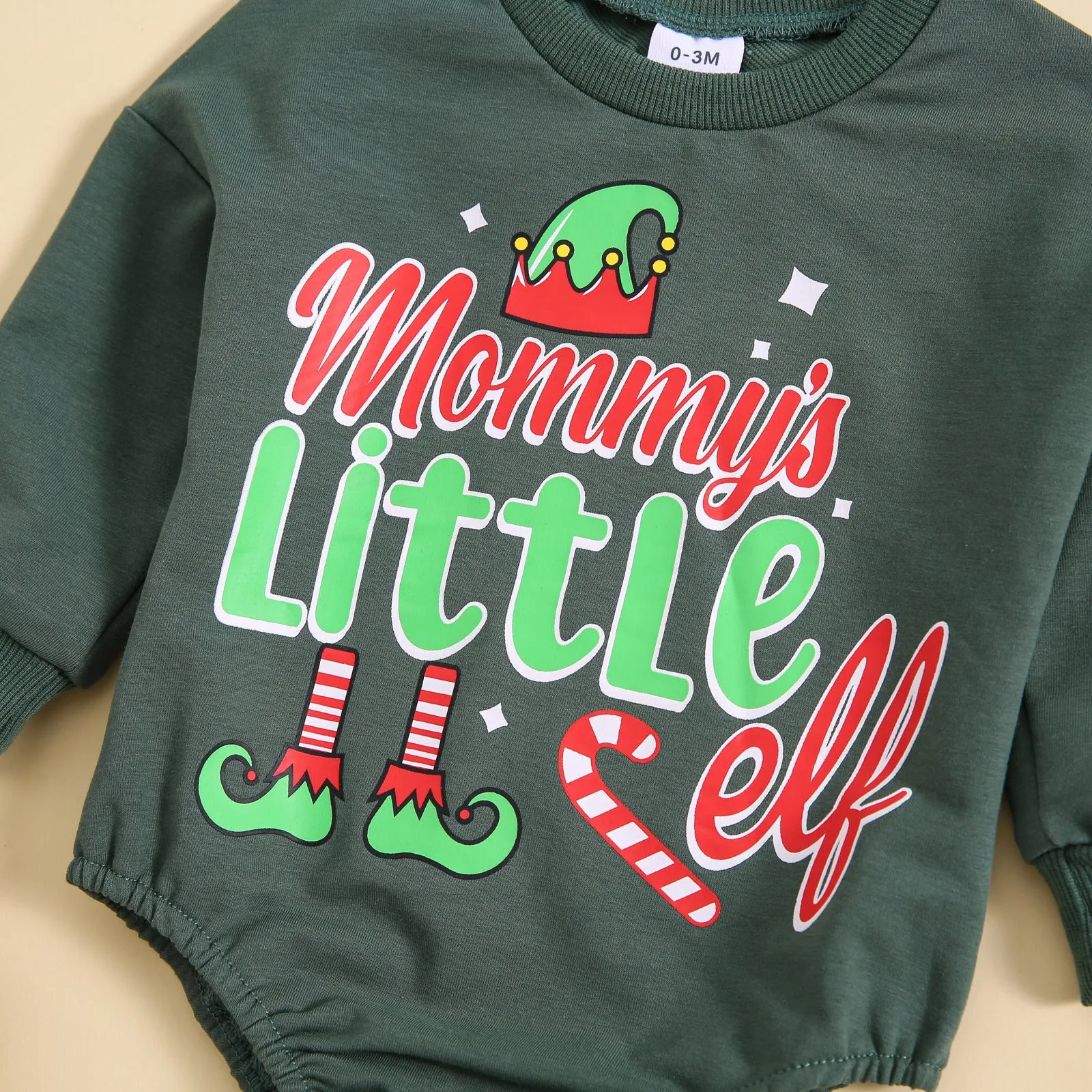 Baby Girls Letters Cartoon Print Christmas Rompers Wholesale 23111504