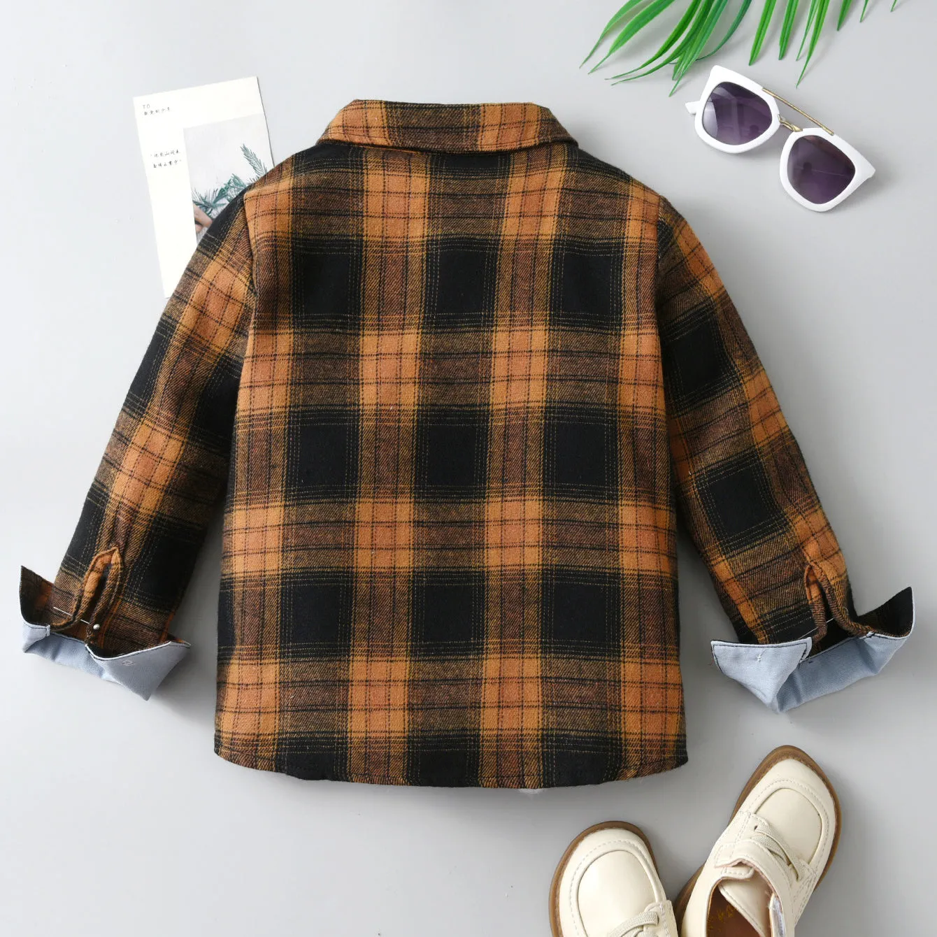 Baby Kid Boys Color-blocking Checked Shirts Wholesale 23082879