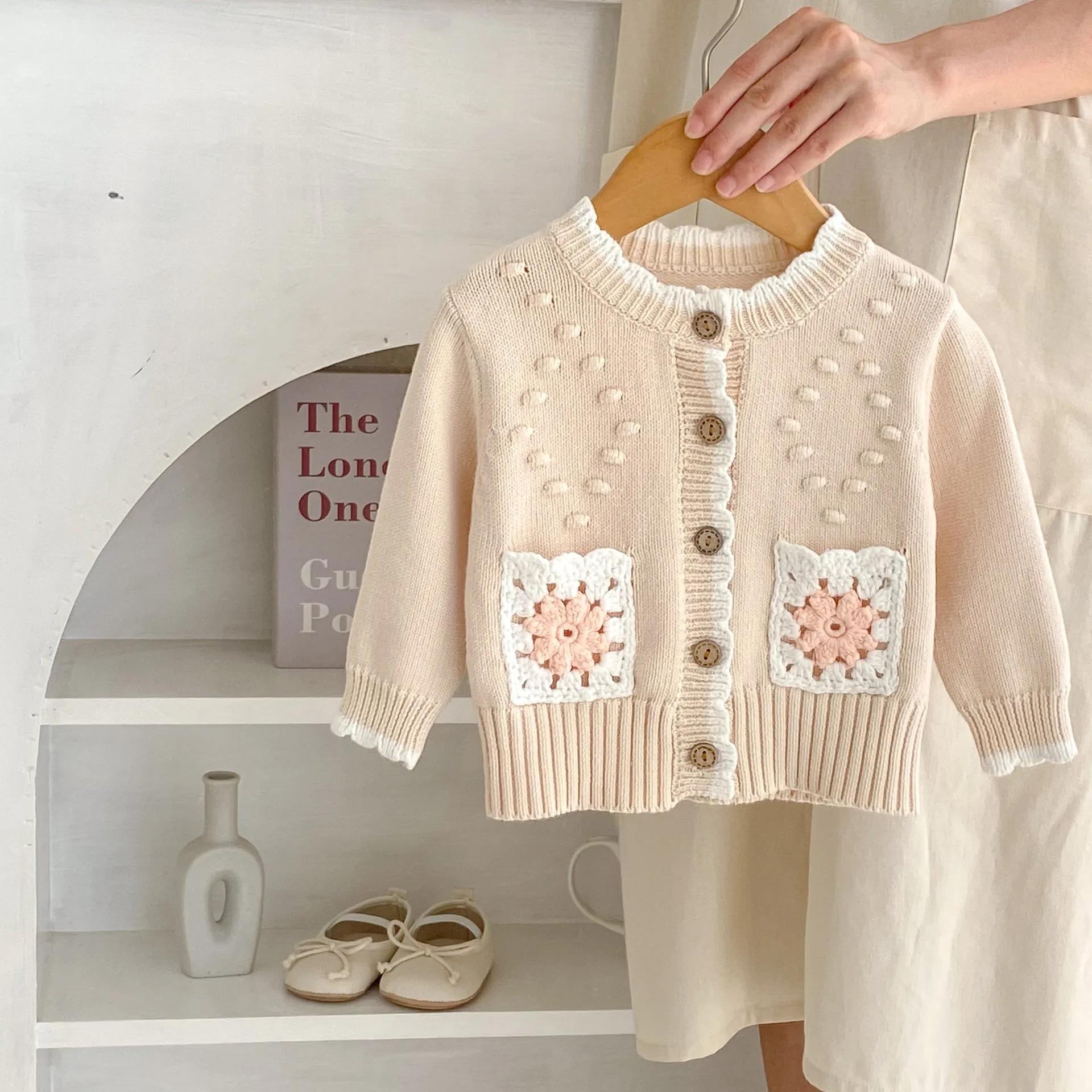 Baby Kid Girls Flower Cardigan Wholesale 23082889