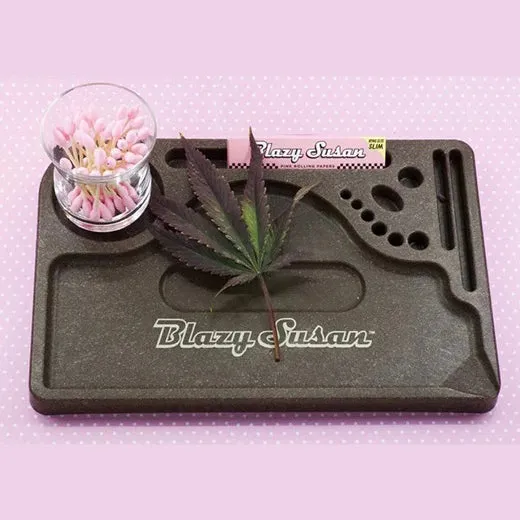 Blazy Susan Hemp Plastic Artisan Rolling Tray