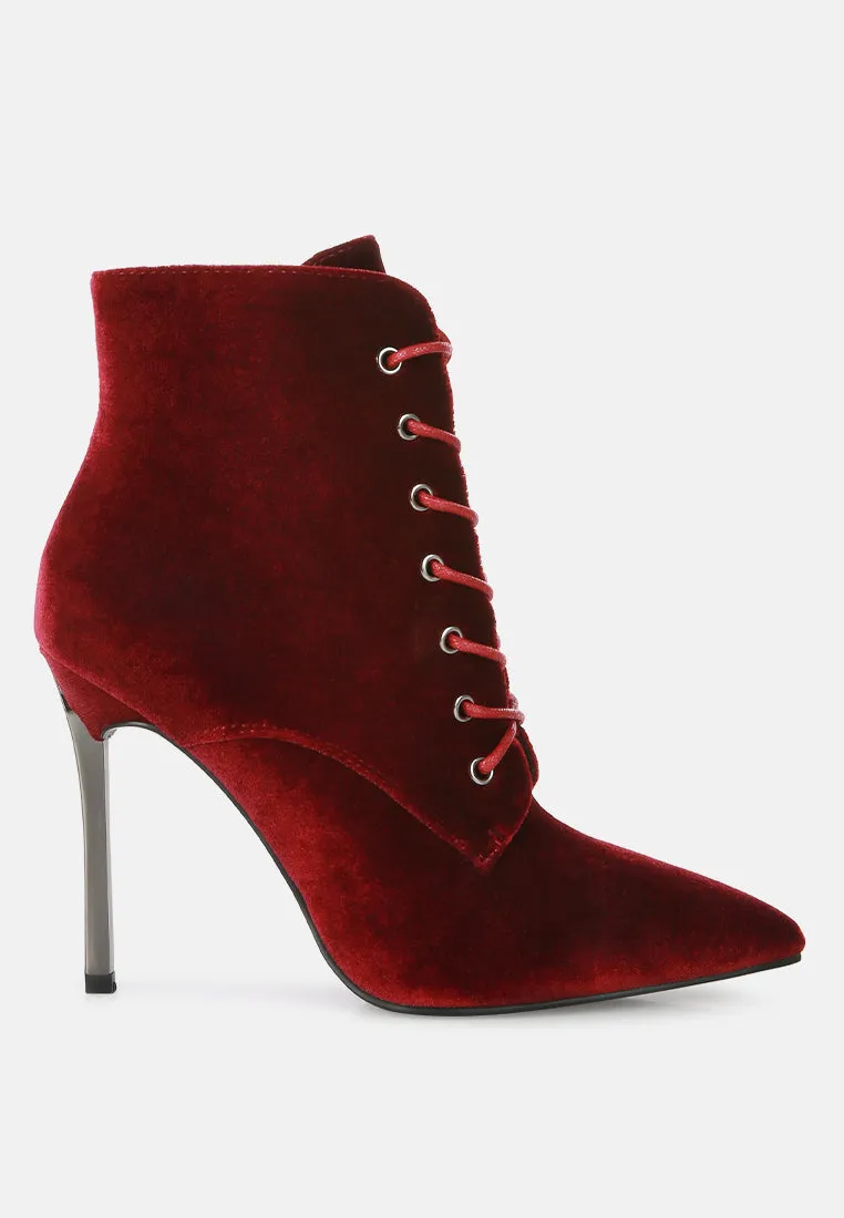 Bornsta Velvet High Heeled Velvet Boots