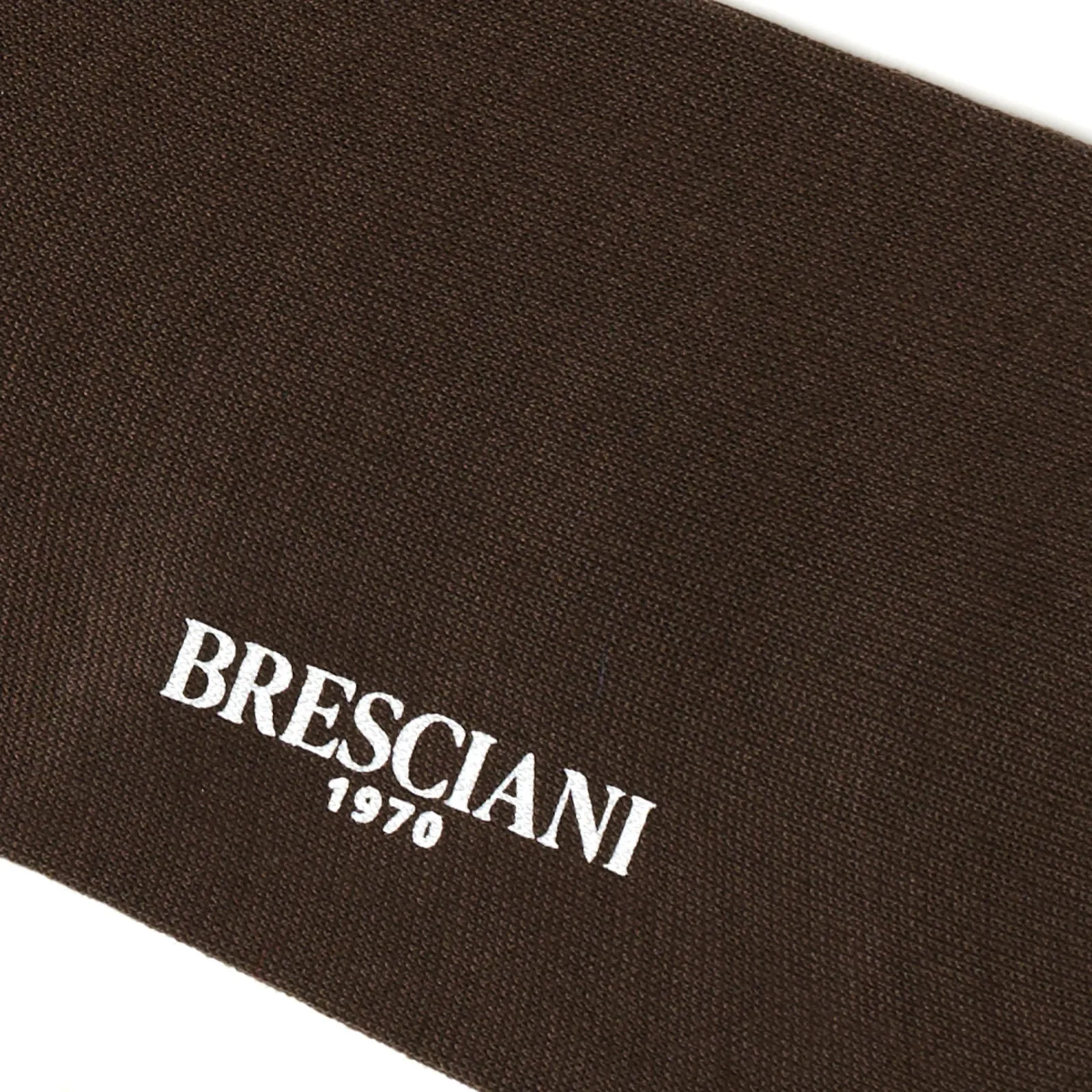 BRESCIANI Brown Wool Mid Calf Length Socks M-L