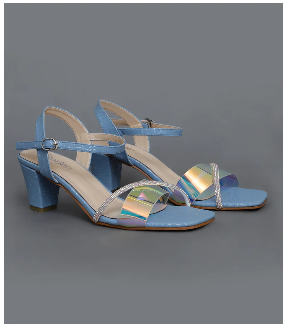 BW8124-BLUE-Women Formal Sandal Heels