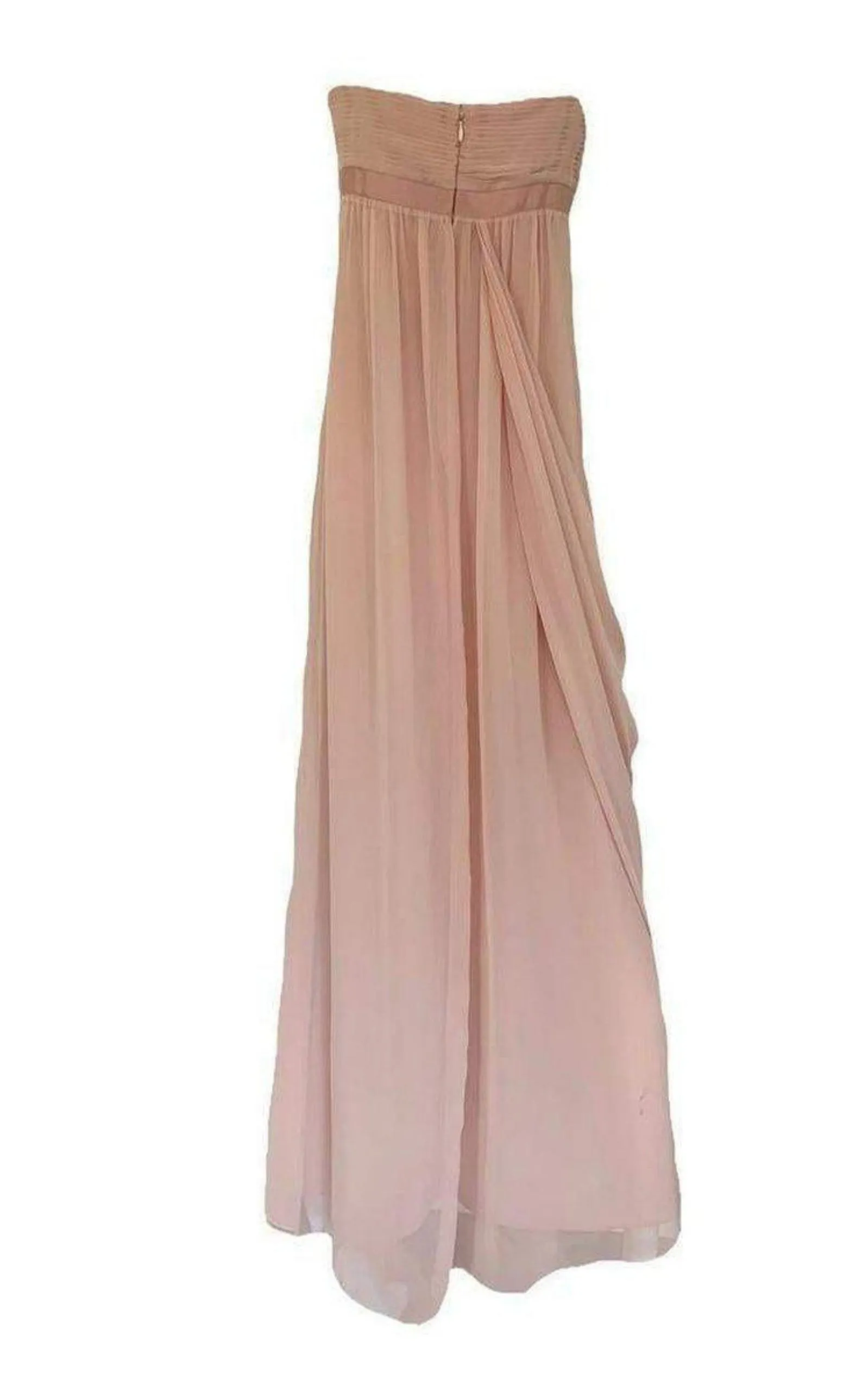 Cascade Bare Pink Strapless Gown