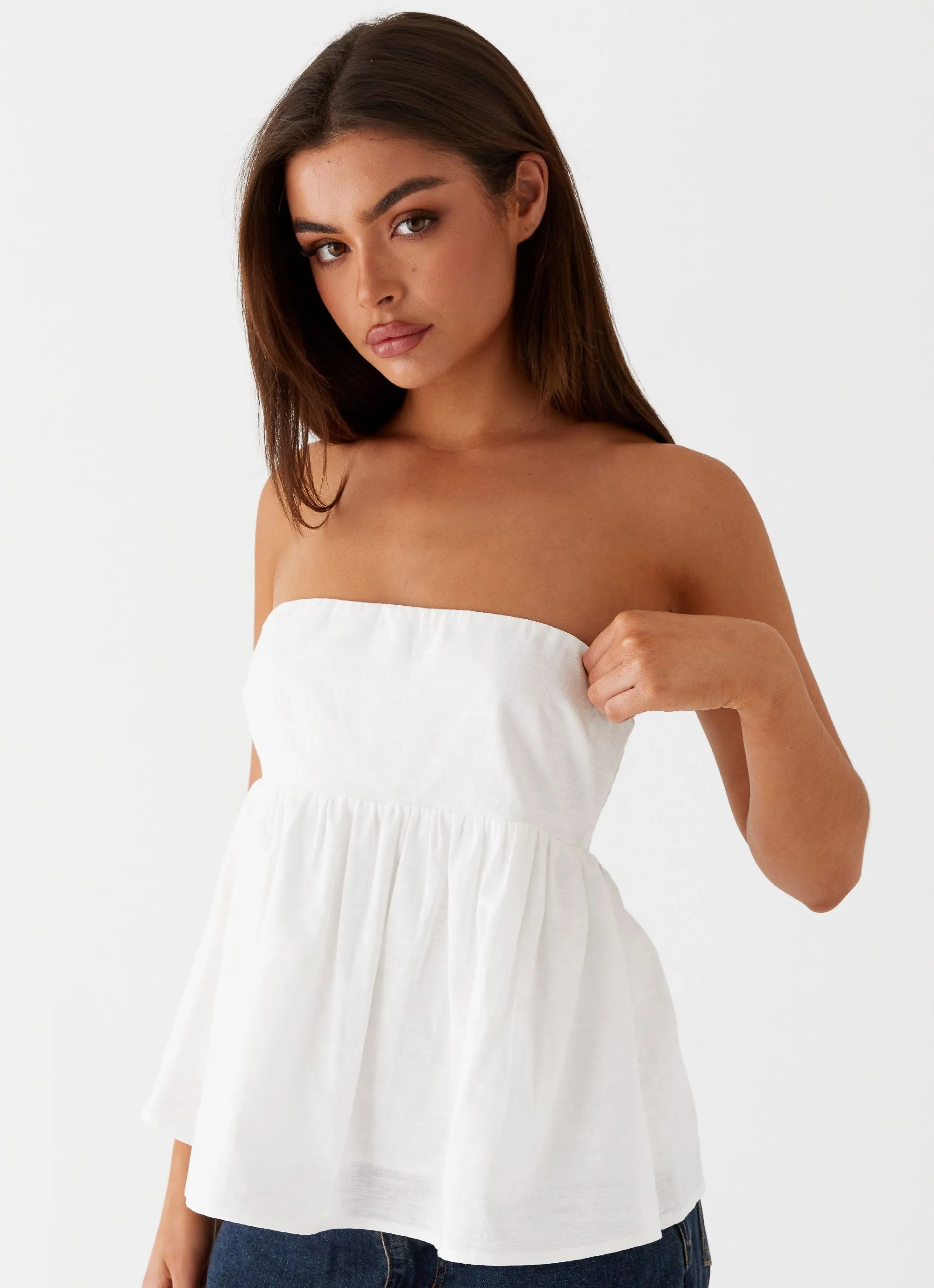 Cassie Tube Top - White