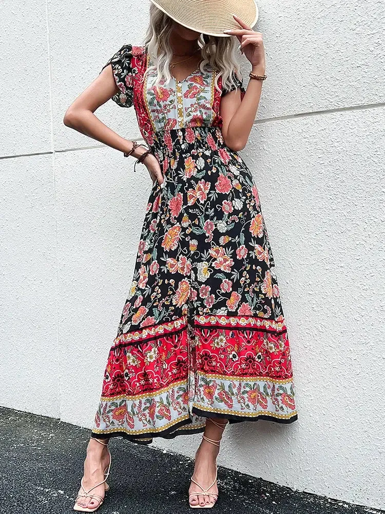 Caterina Boho Floral Dress