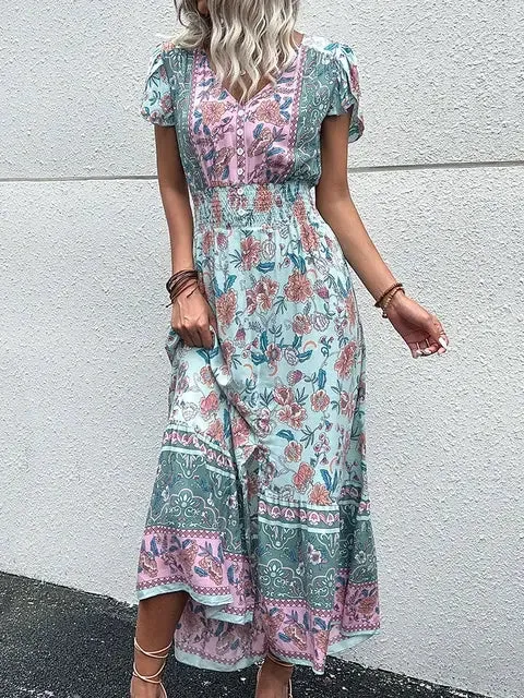 Caterina Boho Floral Dress