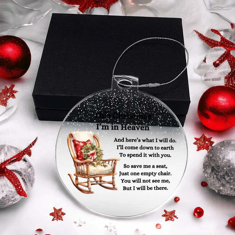 Christmas in Heaven Memorial Condolence Gift Acrylic Ornament