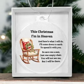 Christmas in Heaven Memorial Condolence Gift Acrylic Ornament