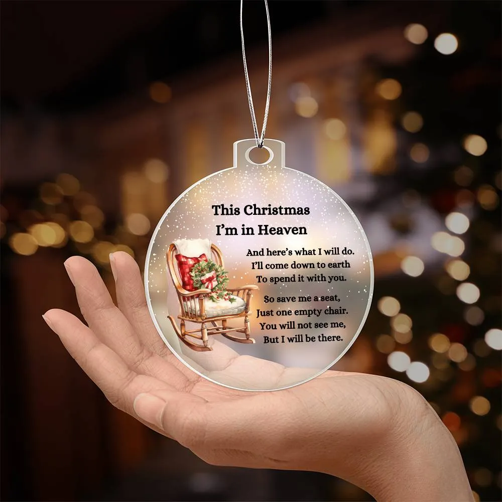 Christmas in Heaven Memorial Condolence Gift Acrylic Ornament