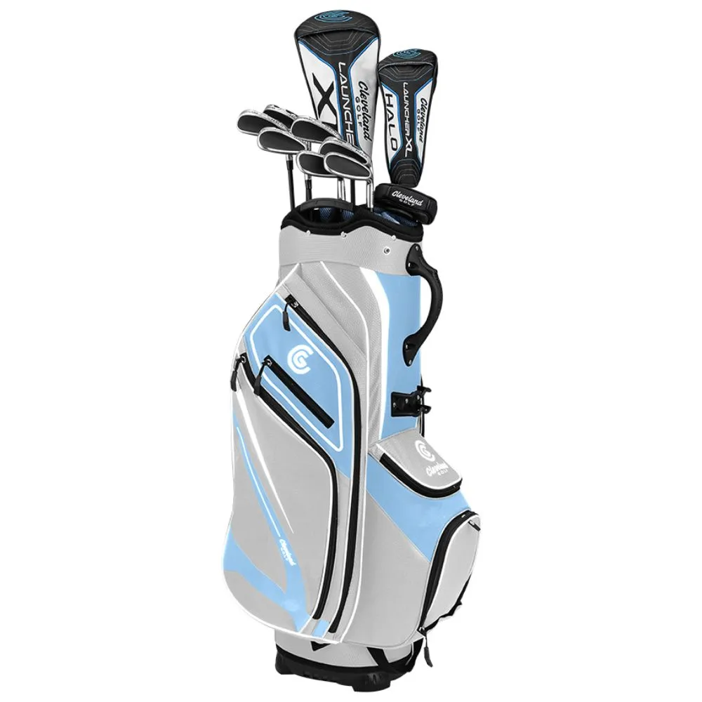 Cleveland Womens Launcher XL HALO 24 Complete Set Grey/Blue Ladies Right Hand