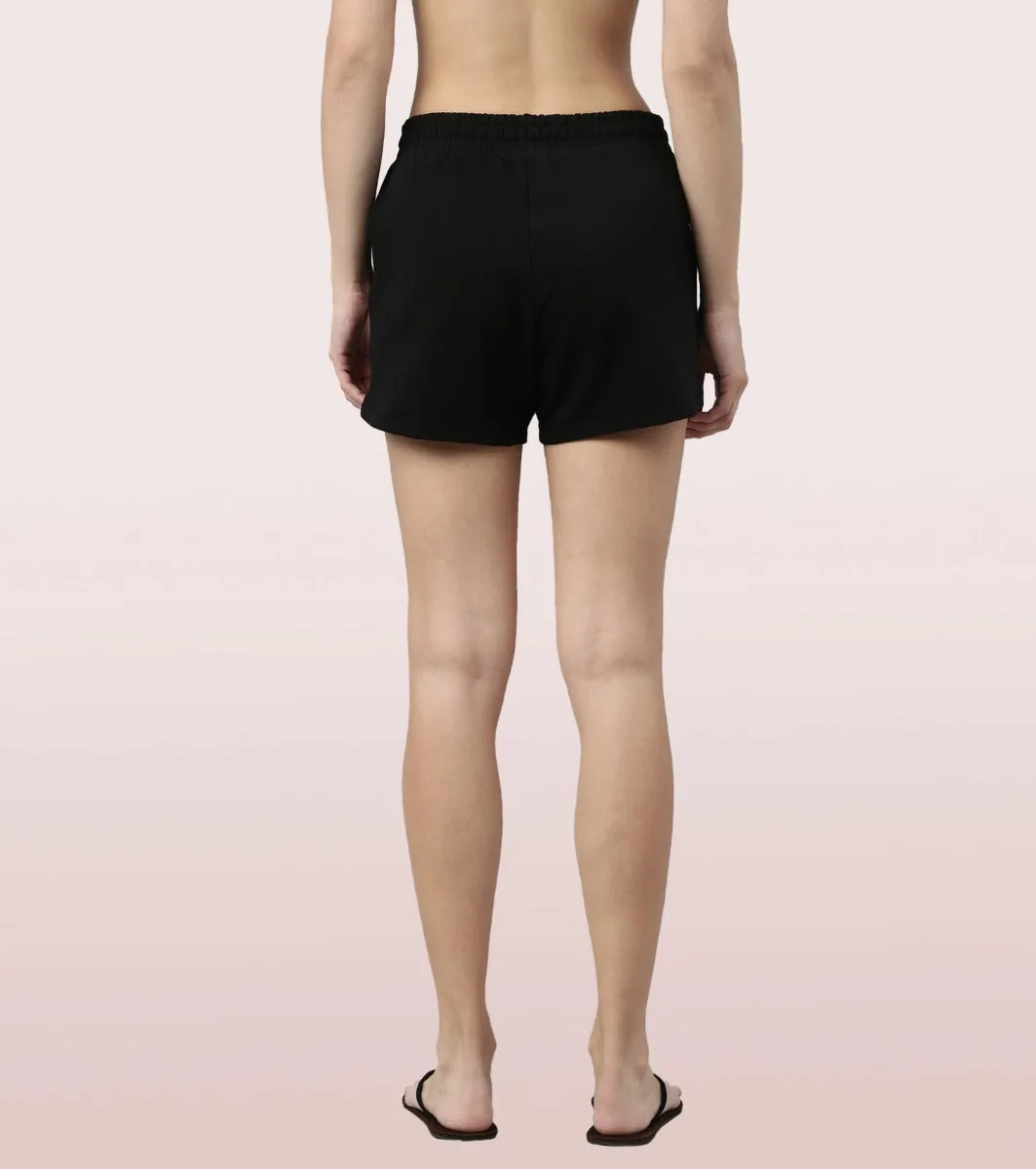 Comfy Shorts | Terry Shorts With Adjustable Waistband & Pockets