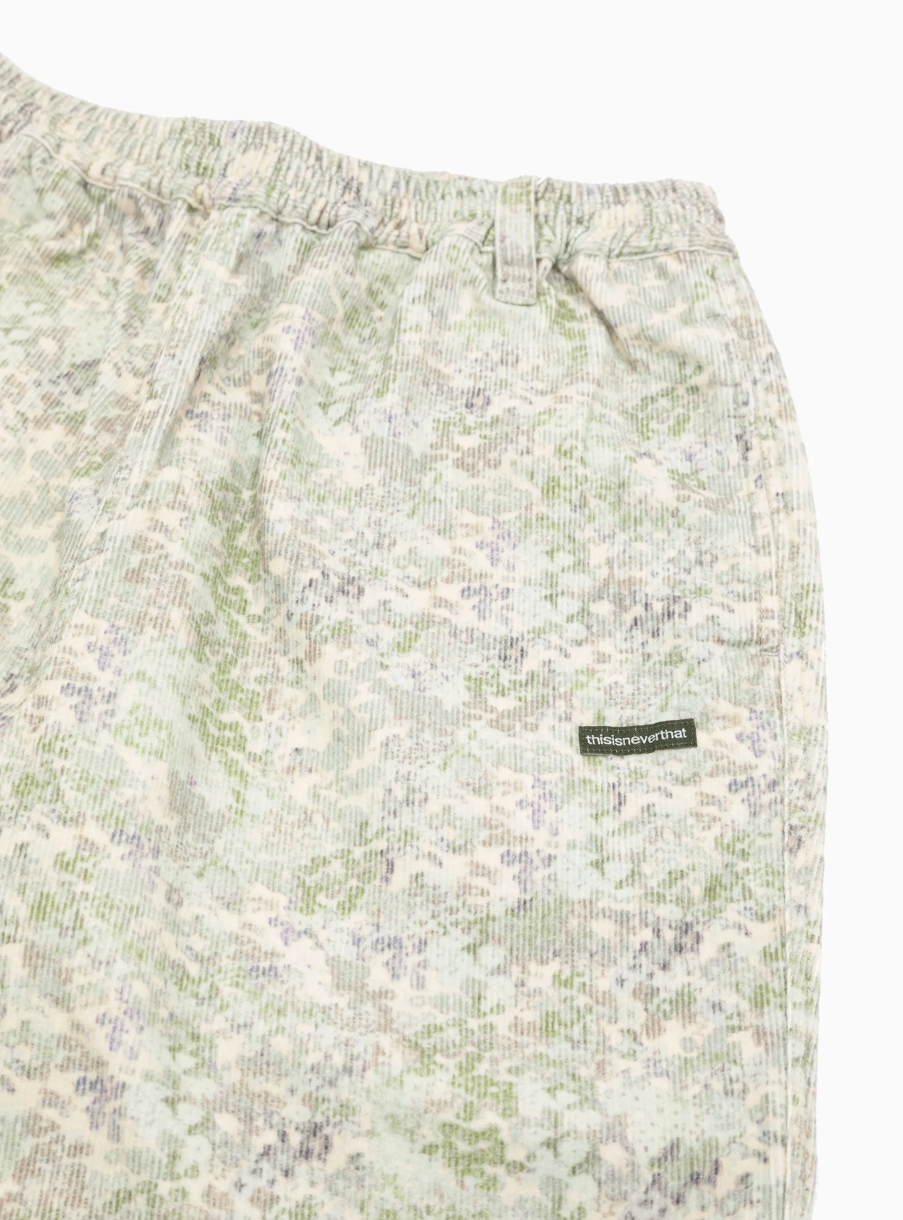 Corduroy Floral Trousers Green