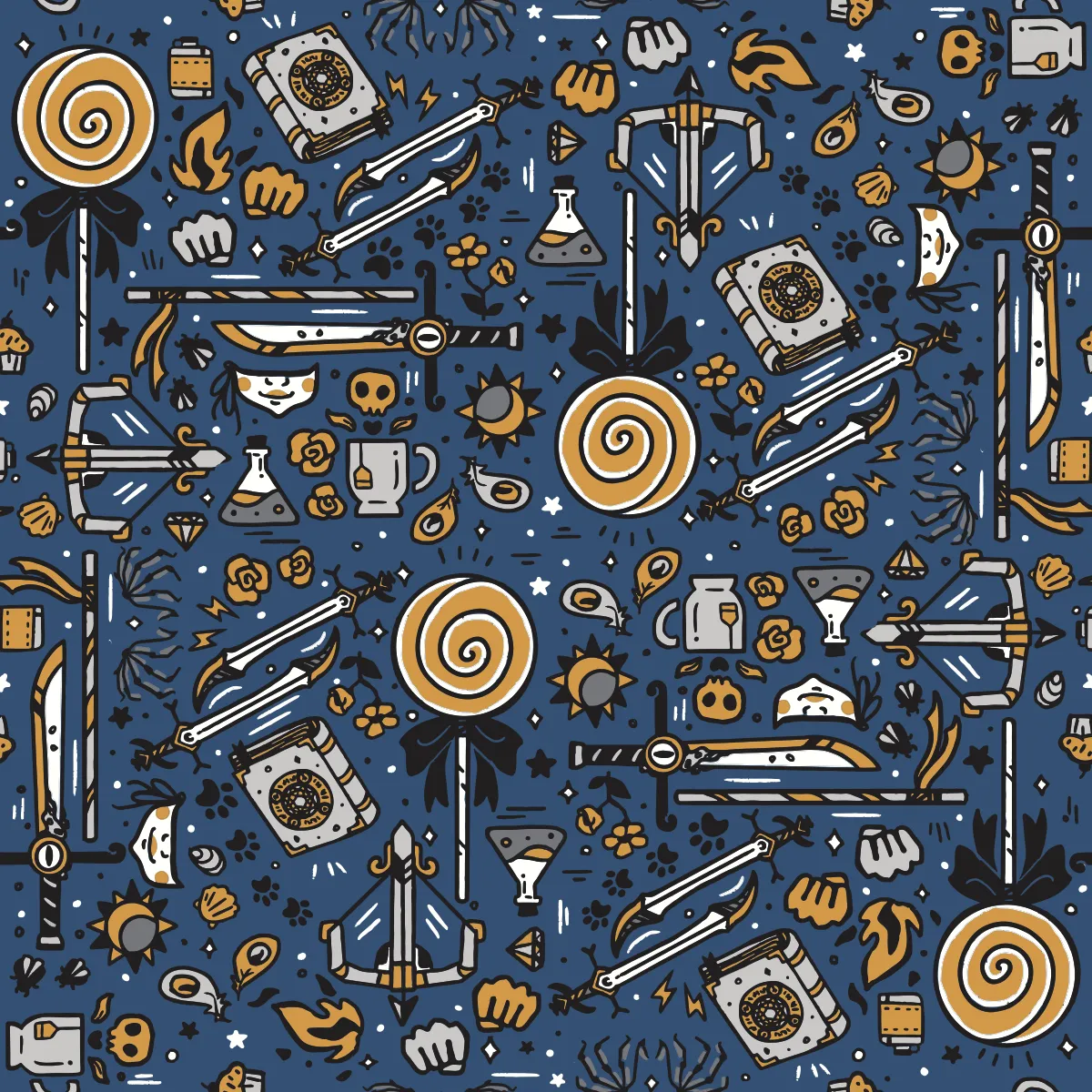 Critical Role Wrapping Paper 4 Pack: Blue & Gold