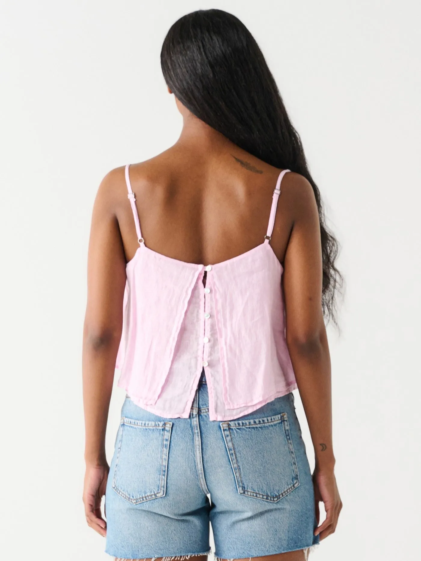 DEX Button Detail Layered Cami