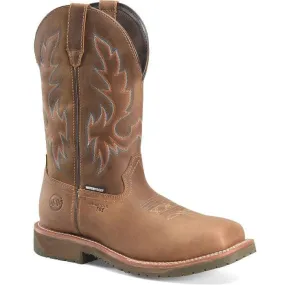 Double H Men's Roper 12 Wide SQ Toe Comp Toe Western Work Boot -Brown- DH6141