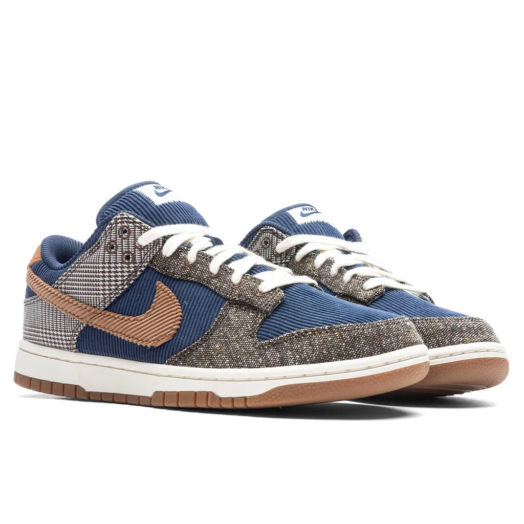 Dunk Low Retro Premium Tweed Corduroy - Midnight Navy/Ale Brown/Pale Ivory