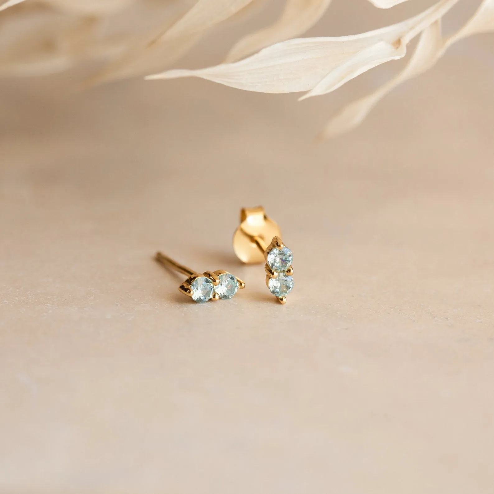 Duo Birthstone Studs