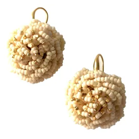 EARRING ROSE ANTIQUE BEIGE