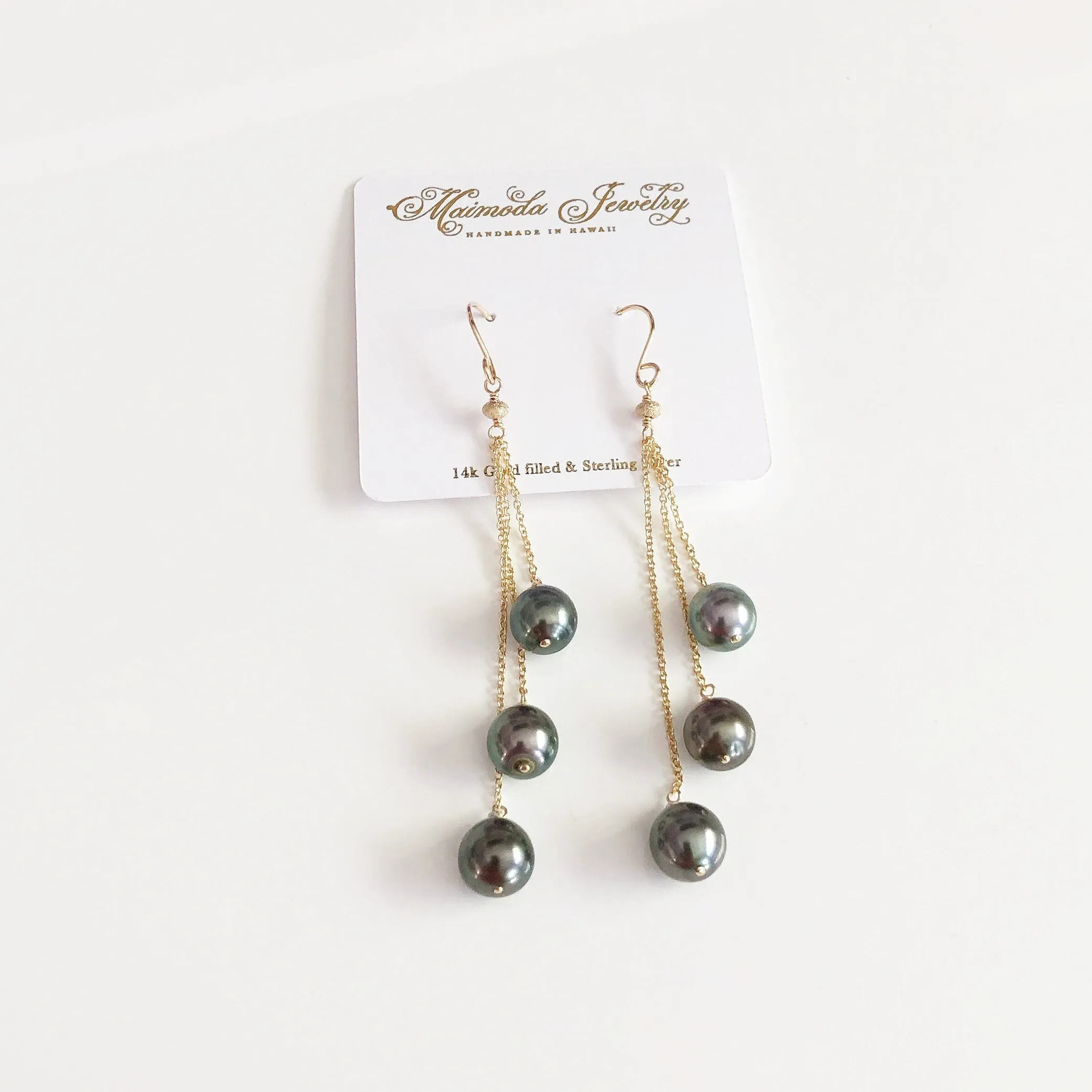 Earrings LILA - tahitian pearls (E547)