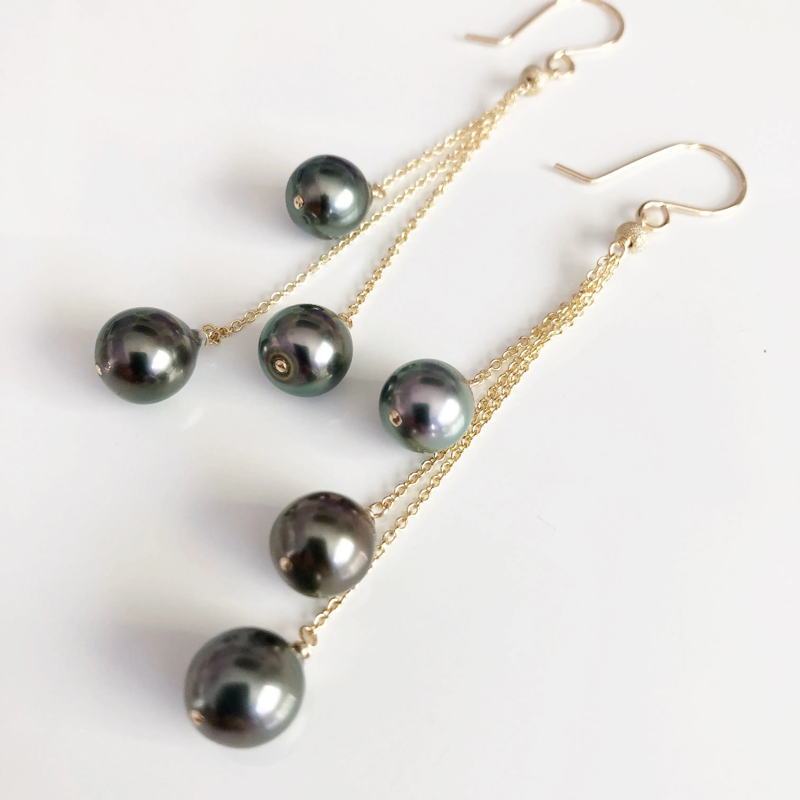 Earrings LILA - tahitian pearls (E547)