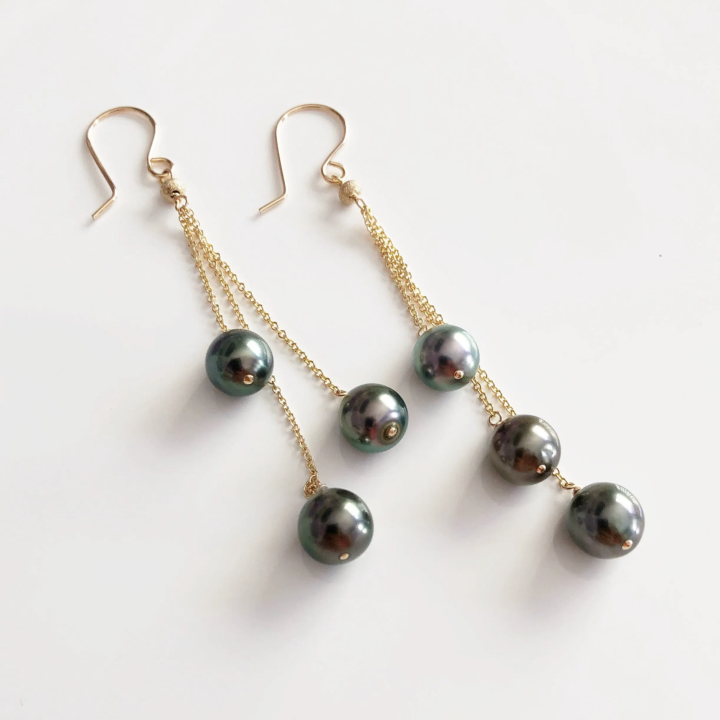 Earrings LILA - tahitian pearls (E547)