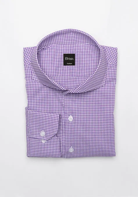 Egyptian Purple Mini Gingham Shirt