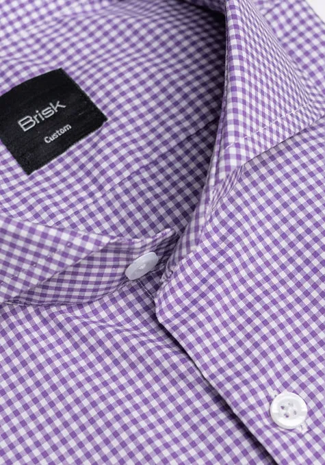 Egyptian Purple Mini Gingham Shirt