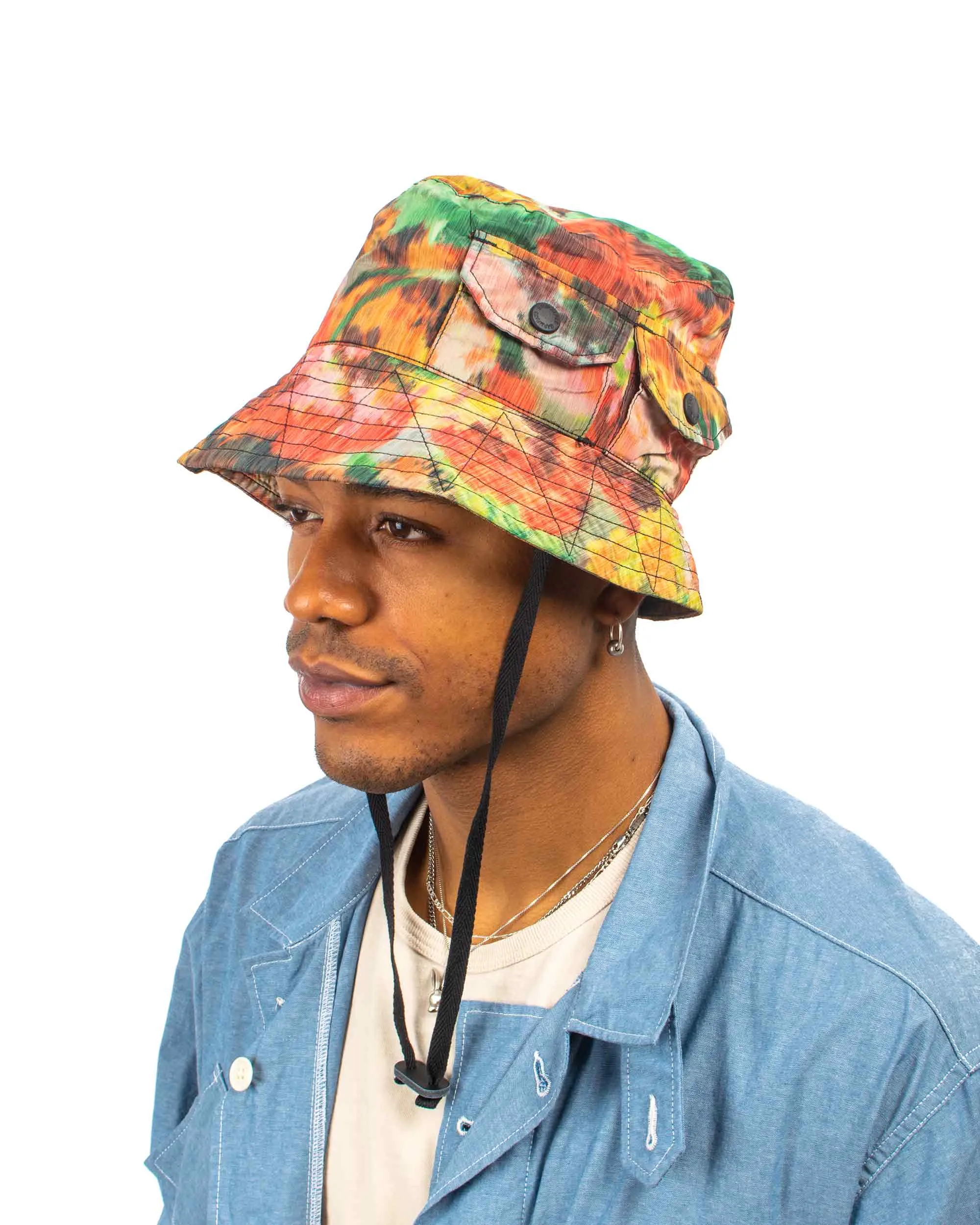 Engineered Garments Explorer Hat Multi Color Polyester Floral Camo