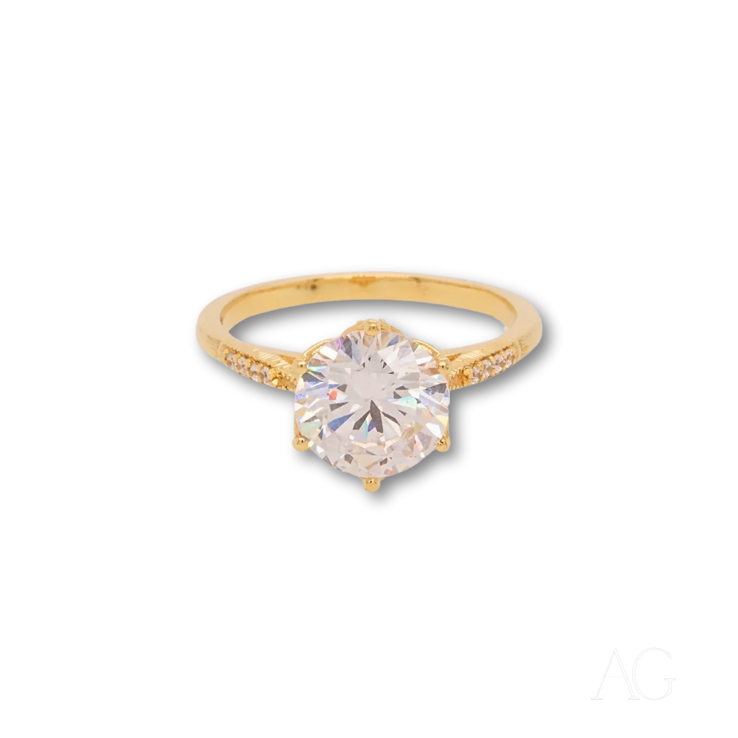 Essence of Elegance: The 18k CZ Ring