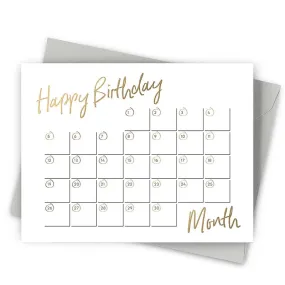 FINE MOMENTS | Birthday Calendar Card